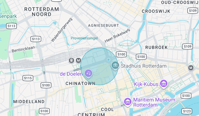 Locatie Hulp.nl op de kaart van Rotterdam